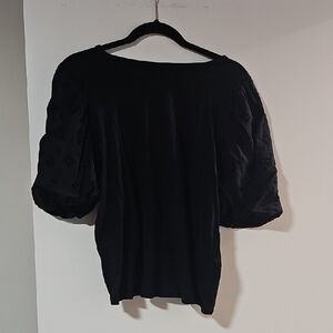 Old Navy Black Puff Sleeve Blouse